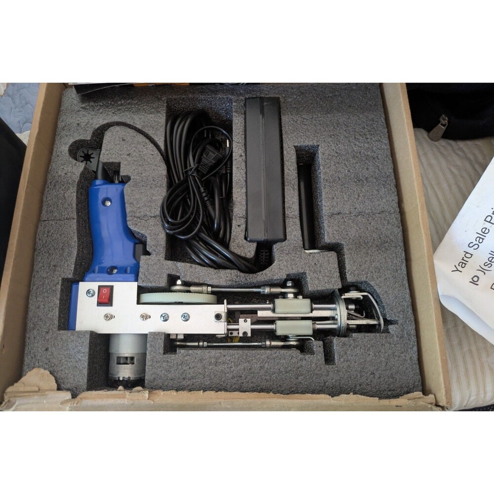 Electric Tufting Gun Rug Making Machine DIY Carpet Weaving Flocking Tool - Blue